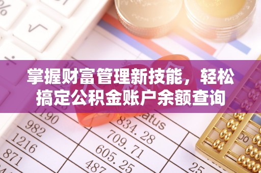荣县掌握财富管理新技能，轻松搞定公积金账户余额查询