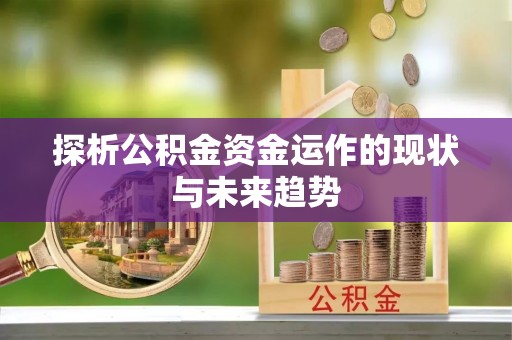 荣县探析公积金资金运作的现状与未来趋势