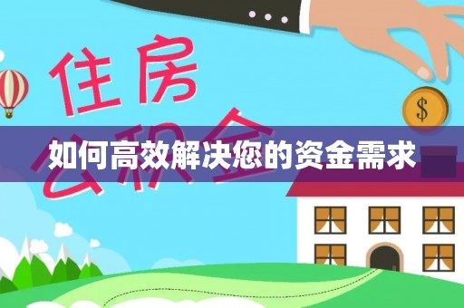 荣县如何高效解决您的资金需求
